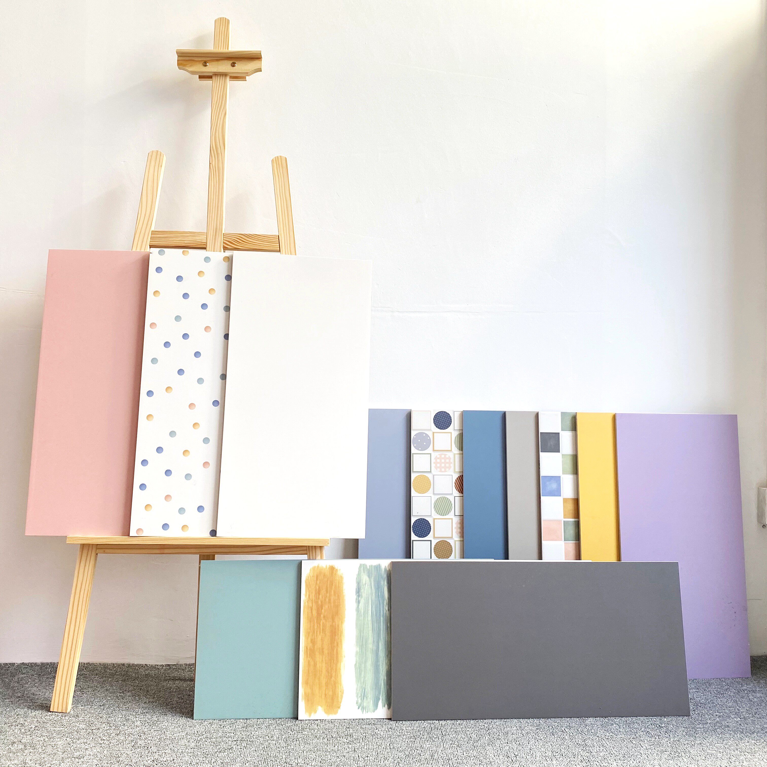 Powder room tile ins Wind Net red Nordic wall tiles 300 macarons pink bathroom kitchen non-slip floor tiles 600