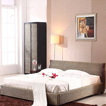 RA8025 rattan bed real rattan bed rattan furniture rattan art bed wedding bed customizable pastoral furniture in Southeast Asia