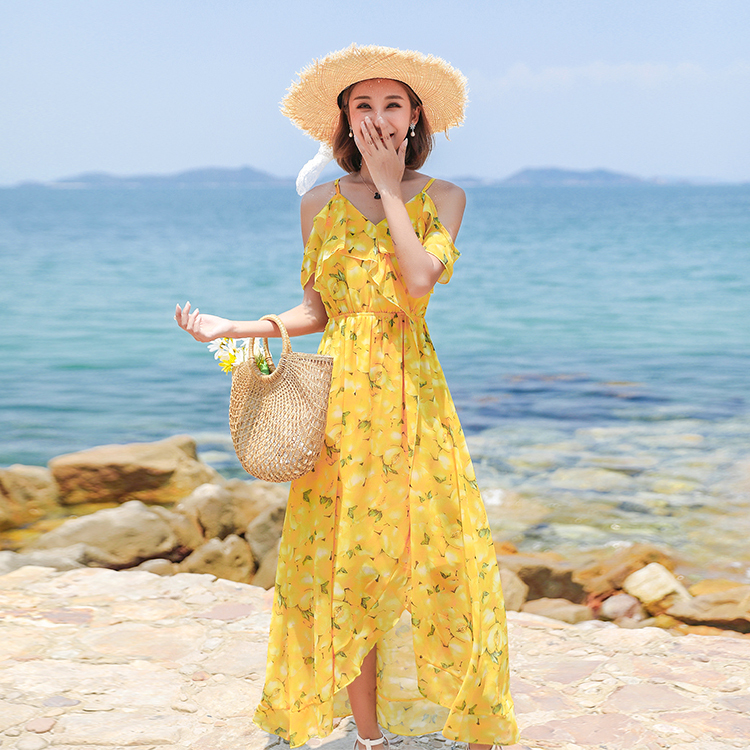 Beach Dress for Women, Summer Vacation Travel Long Dress, Super Fairy-Like, Sanya Photo Shoot, Spaghetti Strap, Bohemian Seaside Dress Beach Dress for Women, Summer Vacation Travel Long Dress, Super Fairy-Like, Sanya Photo Shoot, Spaghetti Strap, Bohemian Seaside Dress