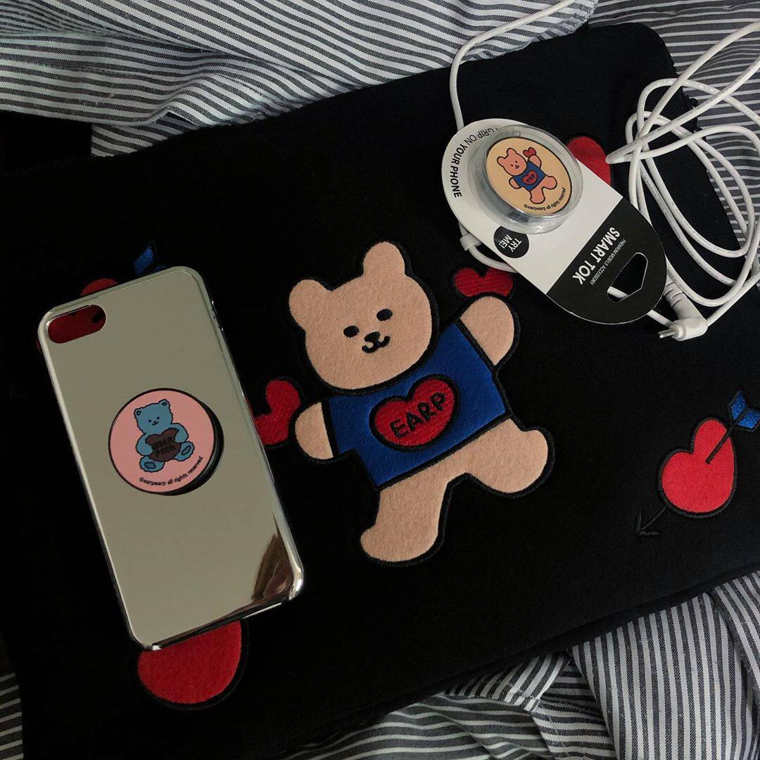 earpearp bear apple laptop bag Korea cute macbook pro13 11 liner bag 16