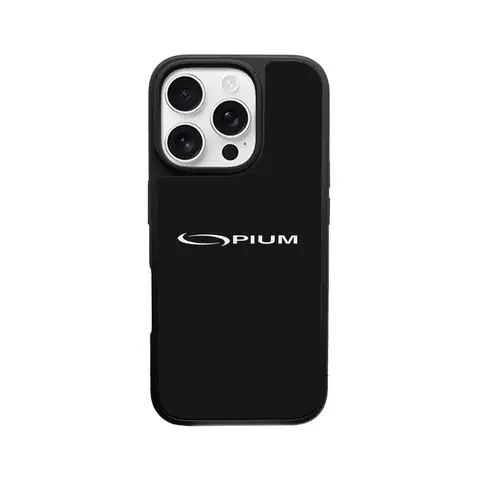 Matte Black OPIUM Logo MagSafe Kanye Album Trendy Fashionable Phone Case – Plus/Pro/Max – iPhone 16, iPhone 15, iPhone 14, iPhone 13, iPhone 12