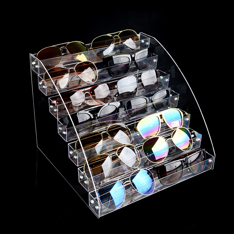 High-End Acrylic Glasses Display Stand, Creative Sunglasses Display Rack, Multi-Layer Display Shelf for Street Stalls