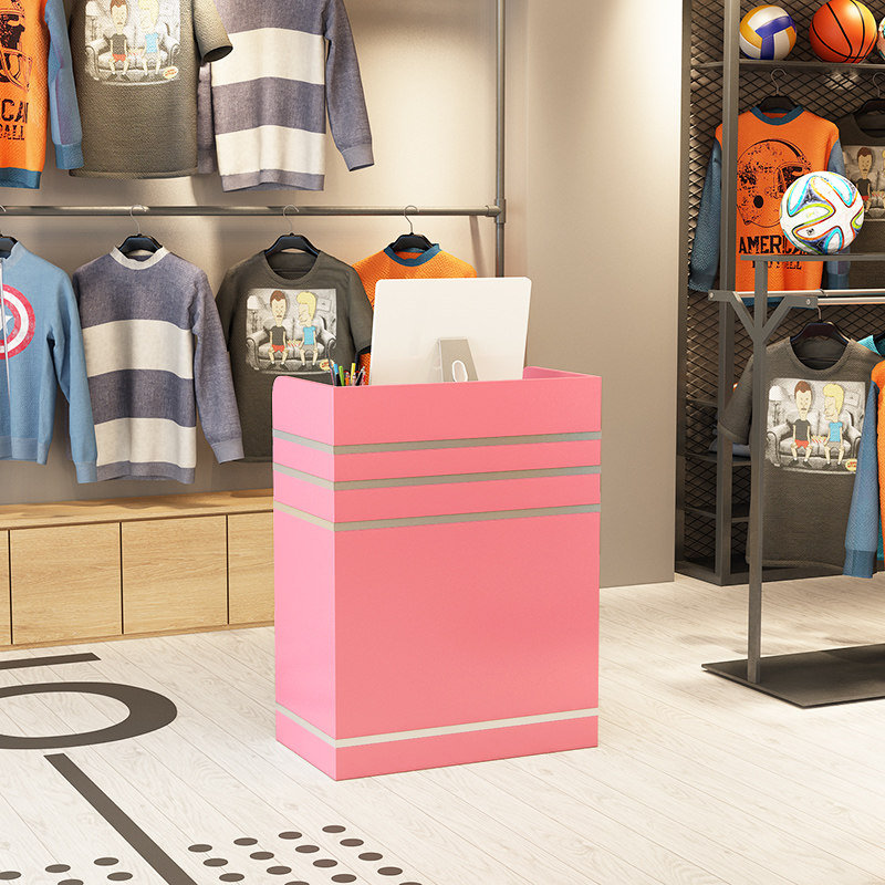 Brief collection of silver counter supermarket collection desk solid wood bar desk front modern computer desk Fashion Clothing Shop Small Counter