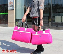 Han-coloured candy nylon waterproof handbag travel package for male and female students with super capacity travel bag