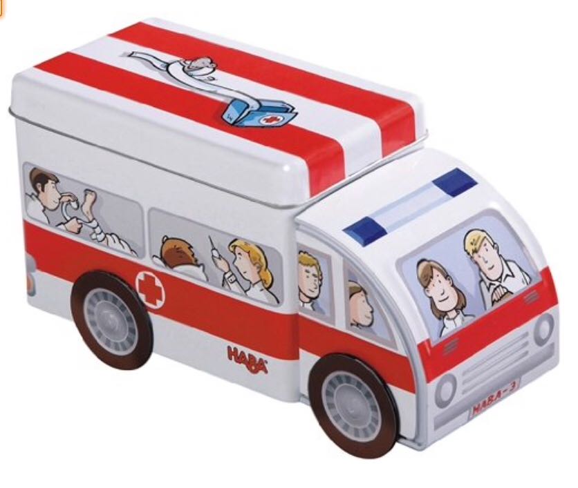 German haba2519 children's toy teaching aids desktop games Small Ambulance Crew