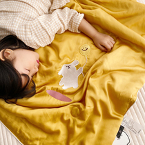 Childrens heather summer quilt by baby Xia cool by washable ice silk quilt kindergarten lunchtime air conditioning quilted by a single thin quilt