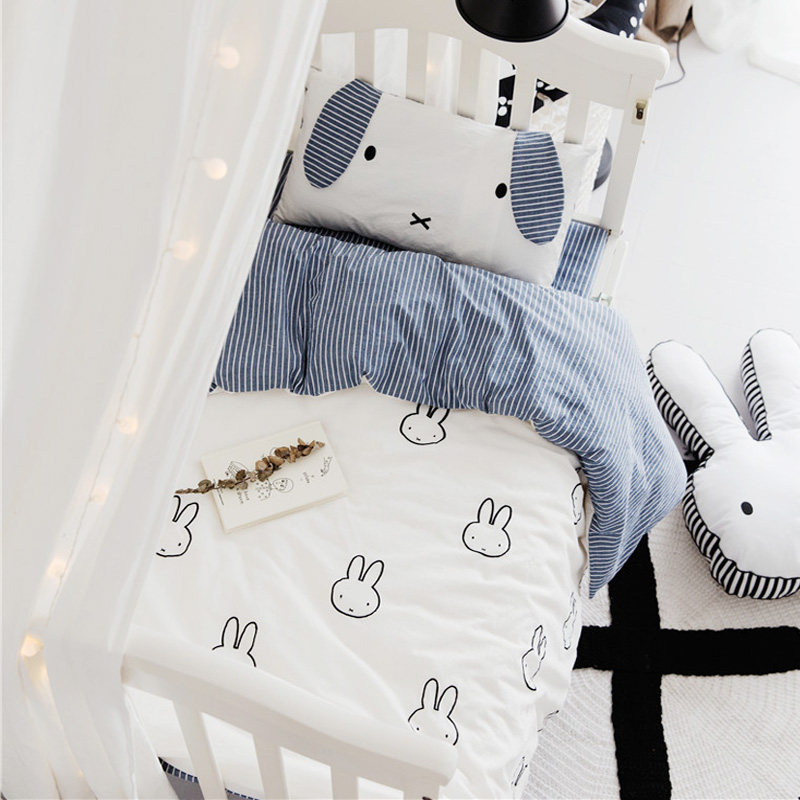 Baby cotton bedding sheets duvet cover multi-piece set baby cotton crib kit four seasons can be customized