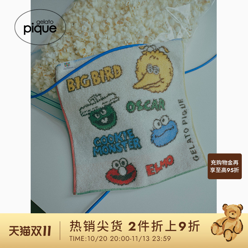 Gelato Pique26 Spring and Summer New Women's Towel Sesame Street Collaboration Handkerchief Hand Towel Pwgg261664