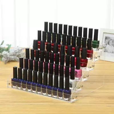 Nail polish display rack Acrylic plastic transparent rack Nail shop display rack cosmetics shelf lattice shop