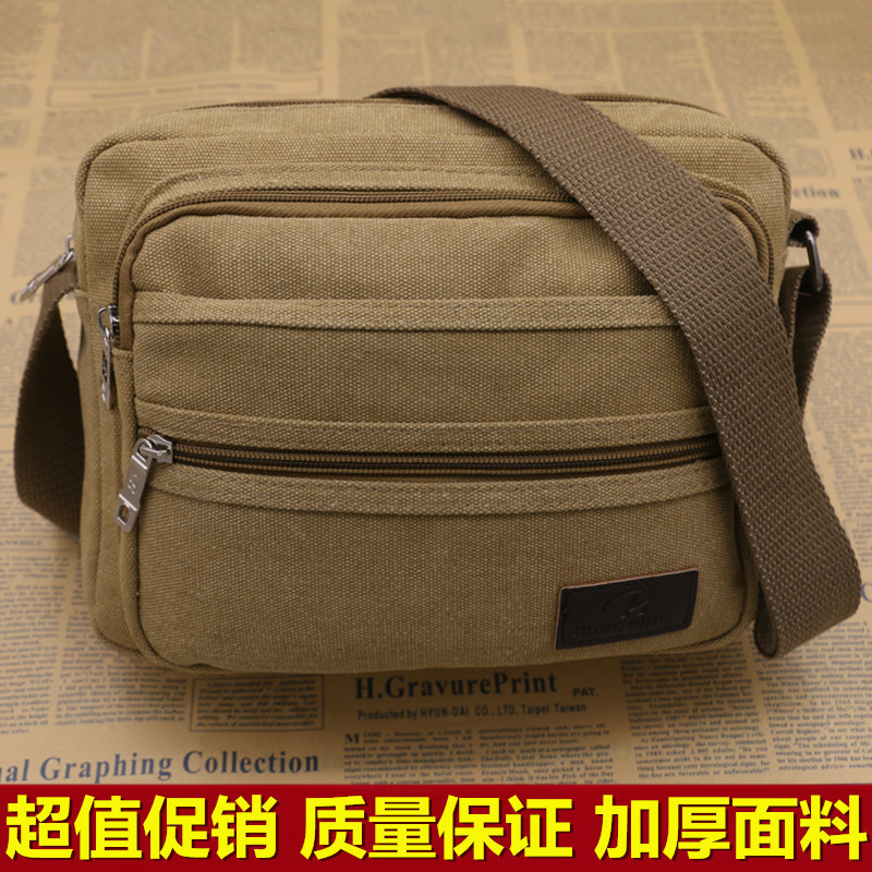 Unisex Multi-Pocket Cash Register Wallet Crossbody Shoulder Bag for Business Use, Large Capacity Outdoor Canvas Bag