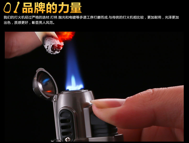 Súng phun nhỏ nhỏ thẳng vào ống bơm hơi cố định lửa nam xách tay cá tính xì gà gas nhẹ bật lửa điện plasma