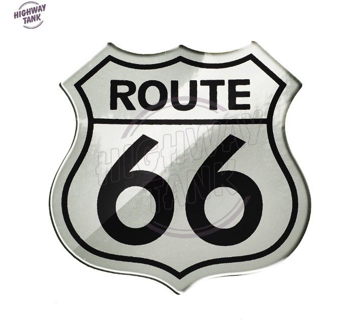 Route 66 size 7 * 7 cm motorcycle modified car sticker car sticker sticker sticker sticker waterproof reflective deck