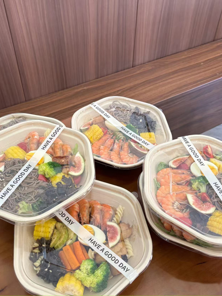 Disposable Hexagonal Bowls, Biodegradable Six-Sided Bowls, Commercial Light Food Bowls, Salad Bowls, Paper Pulp Bowls, Yogurt Bowls, Takeaway Boxes
