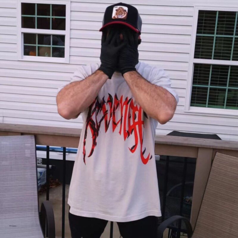 Revenge X 999 Club Joint Juice Series 26Ss Red Peace Dove Foam T-Shirt