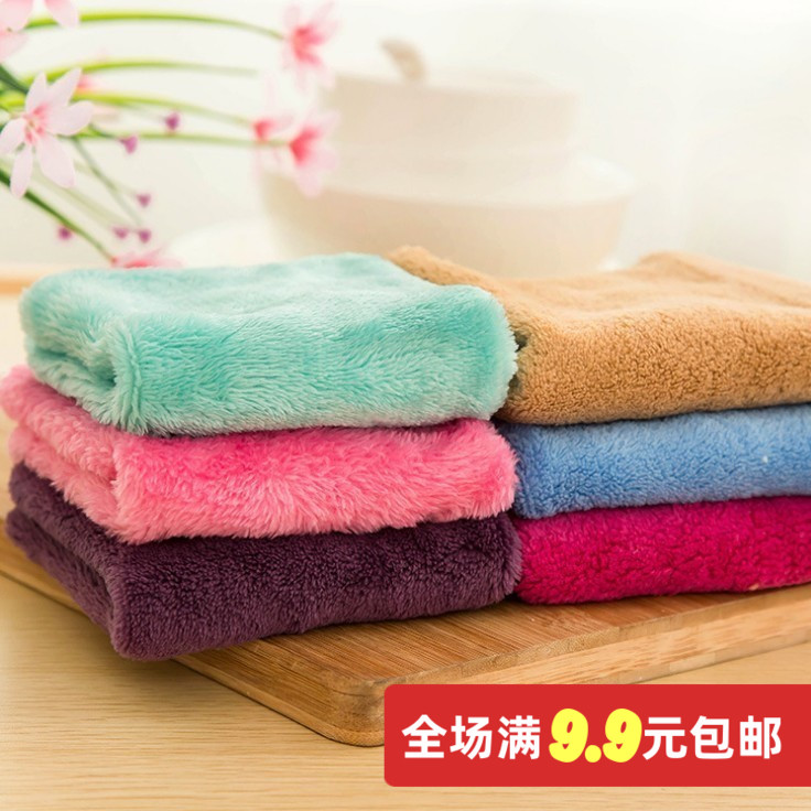 Home Fiber Double-sided Thickened Water Absorbing Rag Kitchen Dishcloth Towel Not Stick Oil Without Dropping hair Clean Baise