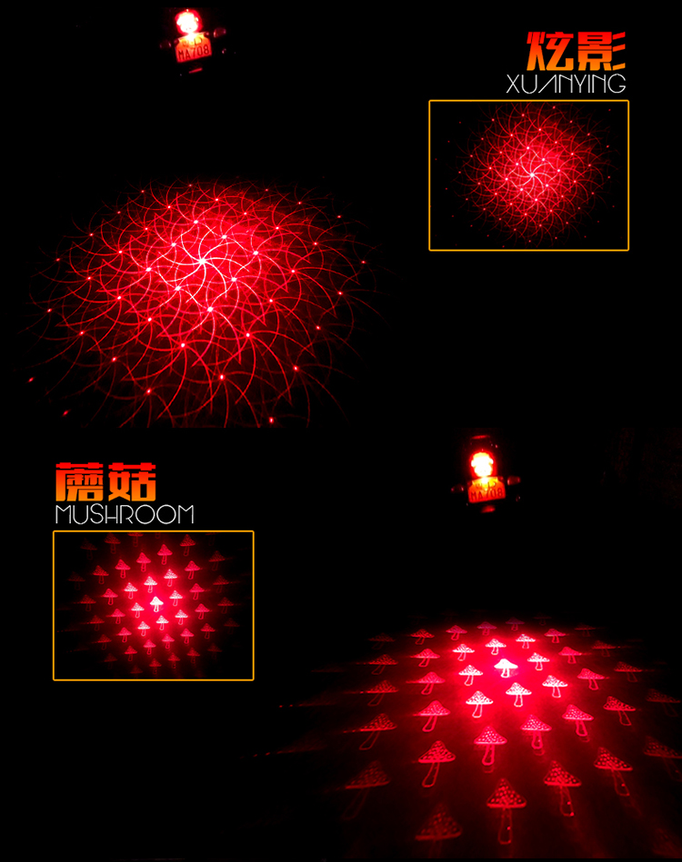 Phụ kiện xe máy WISP laser chống phía sau cảnh báo đèn sương mù đèn hậu trang trí đèn led - Phụ tùng xe máy đèn gầm xe máy