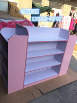 Cosmetics shop Cosmetics Nakajima Cabinet Double-sided short cabinet Wooden Nakajima Cabinet Stationery Shelf Maternal and Child Display Rack