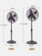 Retro Floor-Standing Fan with Metal Blades for Home and Commercial Use, Restaurant High Airflow Dc Variable Frequency Adjustable Vertical Electric Fan