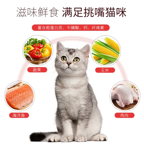 Jialezi cat еда становится кошкой, полная цена взрослая кошачья зерно с высоким содержанием белка питатель таурин пищевая пища 1,4 кг*2