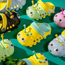 GP cute cute cute baby Summer male and female 1-3 Anti-slip soft bottom caves Baotou caterpillar Children cool slippers