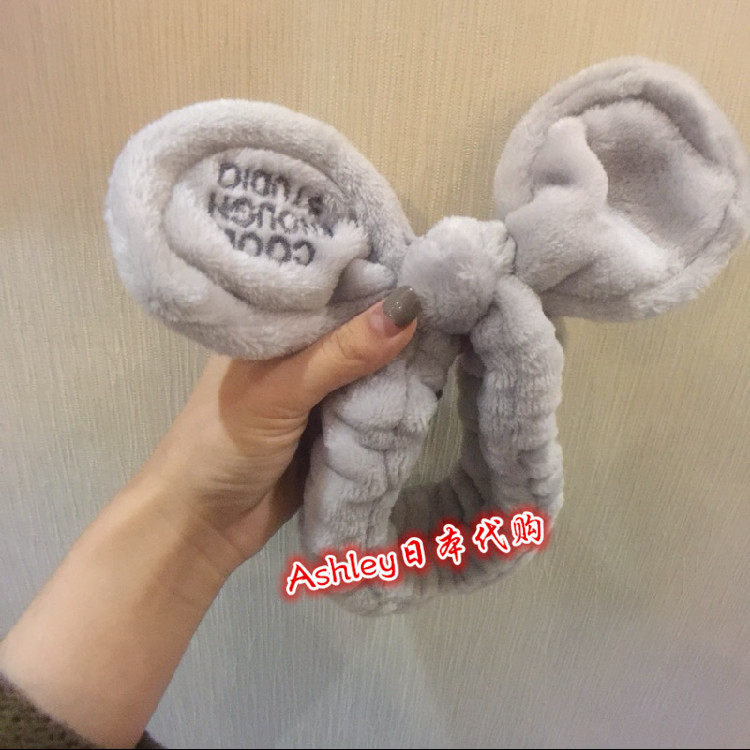 Japanese GP New Alphabet Rabbit Ears Wash Face hair with headwear Makeup Butterfly Knots Hair Stirrup hair with women