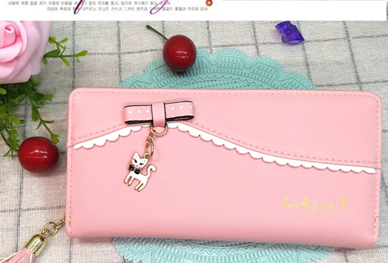 Ví đựng tiền nhỏ nữ ngắn gấp mini học sinh phiên bản tiếng Hàn của ví nhỏ đa chức năng nhỏ tươi và đáng yêu - Ví tiền ví da cá sấu