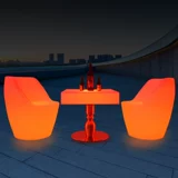 На открытом воздухе Qing Bar Круглый квадратный журнальный столик сеть красного пульт дистанционного управления Luster Luster Bar Table и Комбинированное кресло Творческое свободное столовое столовое стул