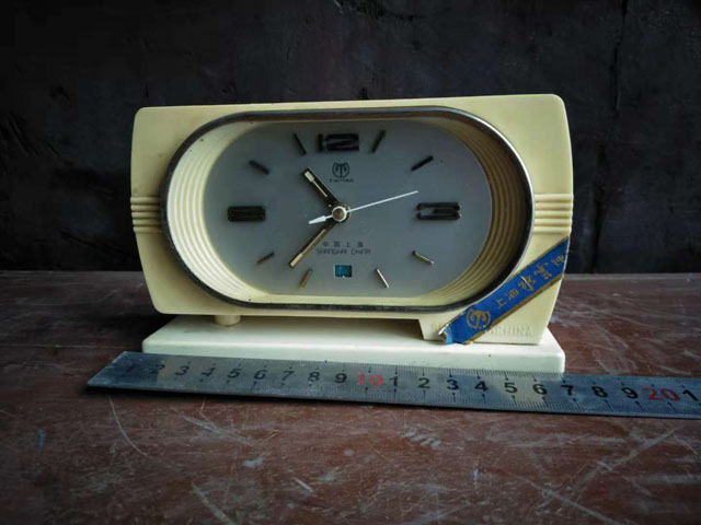 Old Objects Antique Wenge Period Small Alarm Clock Alarm Alarm Clock Table Decoration Furnishing Folk Nostalgia