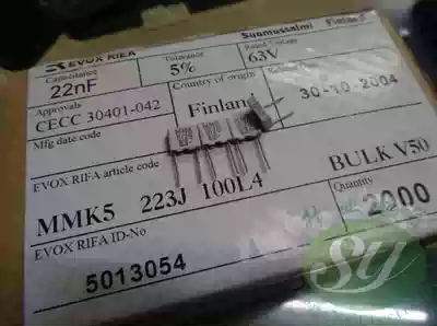 evox MMK5 0 022uf 63v 22nf 223 new thin-film capacitor 5MM