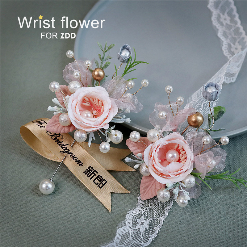 Senteo European-style bridal wrists High level sensational gas bridesmaids Sisters Unite Wedding Dress Groom Bridegroom Bridegroom Brooch Brooch Chest