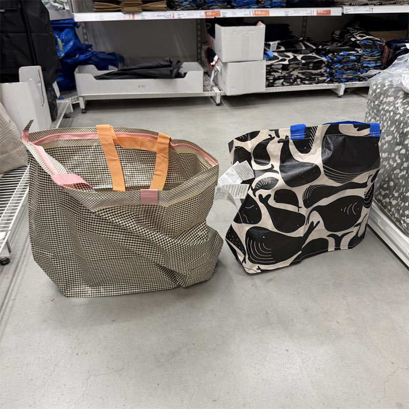 Ikea New Product Luomei Song Tote Bag Eco-Friendly Shopping Bag with Zipper Model 45X18X 45cm