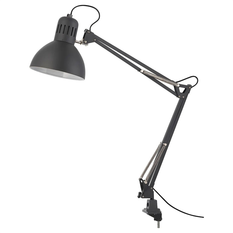Ikea Teya Work Lamp Eye-Protecting Led Clip-On Metal Long-Arm Foldable Student Study Desk Lamp