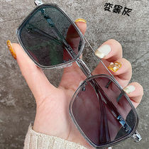Starry Sky Gradient Blue Glasses Scum Men Grey Color Changing Glasses Men And Womens Light Sensation Automatic Discoloration Glasses Myopia Sunglasses