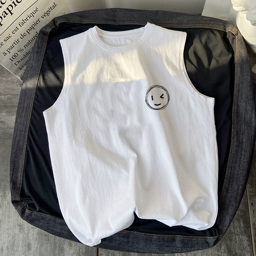 Трендовый хлопковый баскетбольный спортивный летний тонкий быстросохнущий жилет для отдыха, европейский стиль