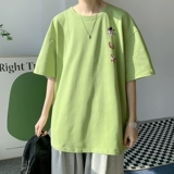 Tide, ретро дизайнерская оригинальная хлопковая футболка с коротким рукавом, тренд сезона, короткий рукав