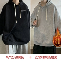 Черный+WY2099 светло -серый плюс бархат