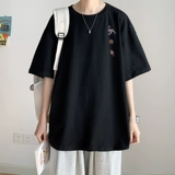 Tide, ретро дизайнерская оригинальная хлопковая футболка с коротким рукавом, тренд сезона, короткий рукав