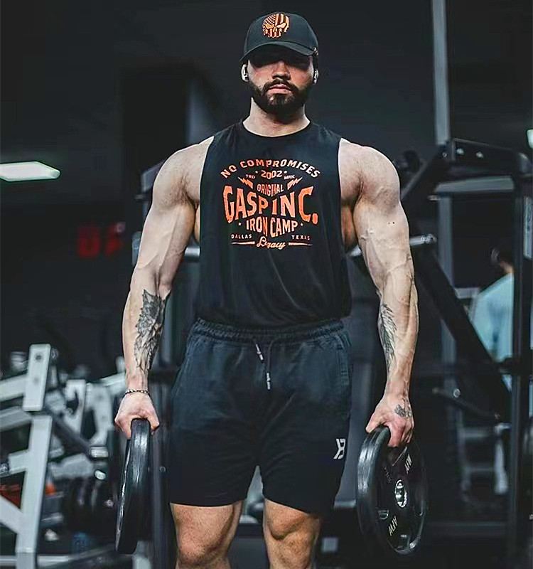 Gasp Original Cut Out Tank Sports Vest Summer Short-Sleeved Sleeveless Fitness