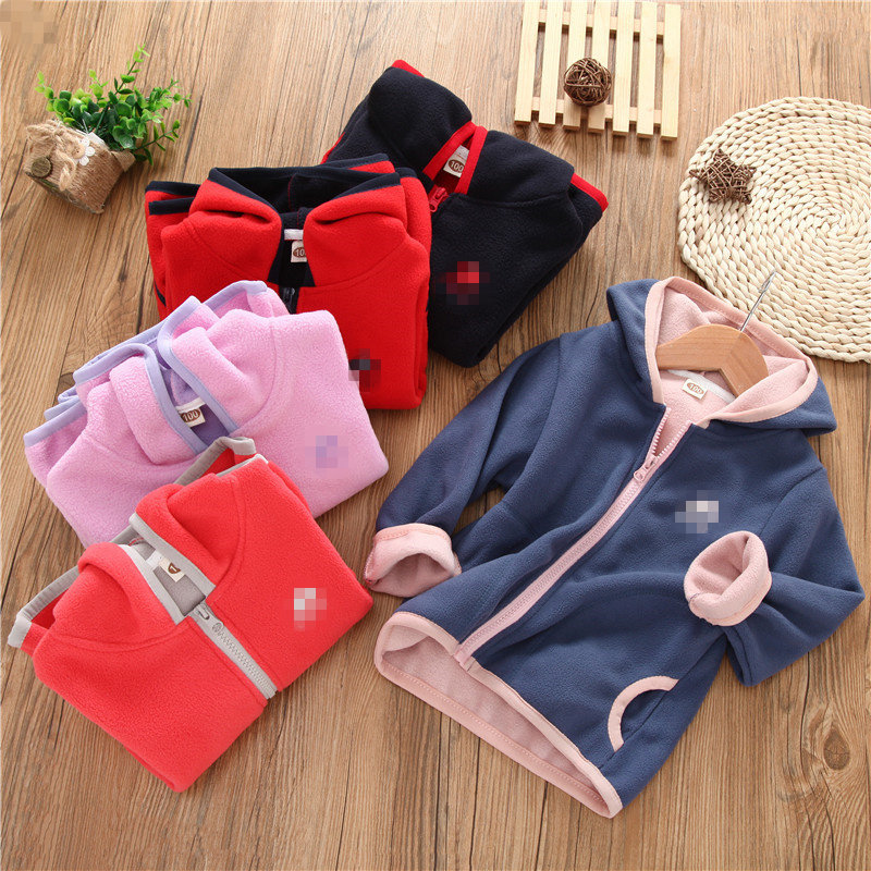 Children's clothing Boys spring and autumn jacket Korean version of the fleece new children's foreign school in the big children hooded sweatshirt fleece tide