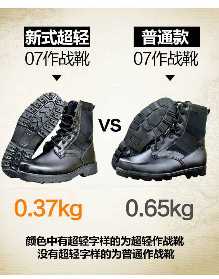 Boots militaires en cuir - porter - Ref 1400036 Image 8