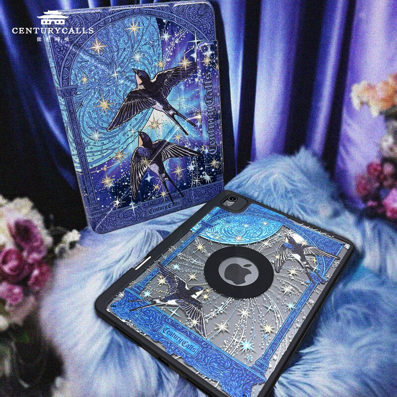[Overcoming Adversity · Reaching the Stars] iPad Protective Case Cover 10.9 Detachable Magnetic Suction 11inch Air4/5/6/7/8 Air6 Protective Case Air4 Tablet Case Air5 Rotating Pen Slot