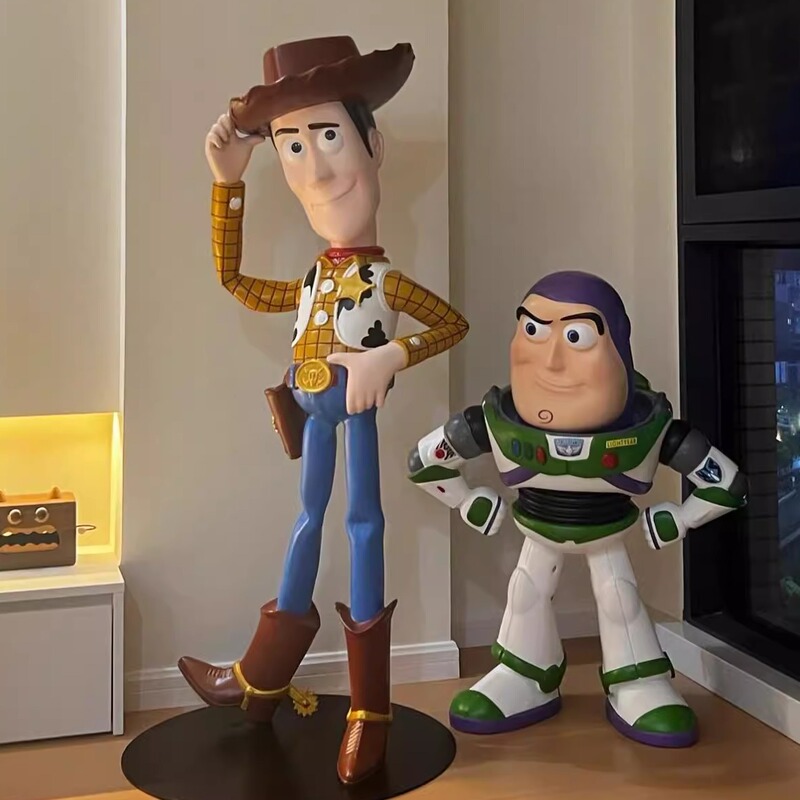 Trendy Buzz Lightyear Sculpture Large Figurine Toy Story Woody Doll Home Living Room Shop Decoration
