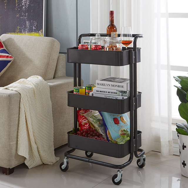 Kitchen Shelf Ikea Trolley Removable Wheeled Floor Bedroom Trolley