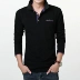 Thanh niên nam Áo thun dài tay Màu sắc kinh doanh Casual Loose Lapel Mùa thu dài tay áo Hàn Quốc Slim Polo áo thun polo nam Polo