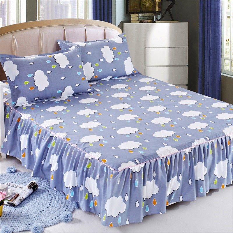 Double bed cover Dust cover cover cloth Dust isolation bed Single anti-dormitory non-slip cover Skirt bed bag Household bed