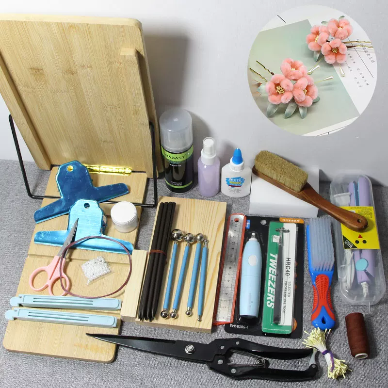 Непривычная бархатная цветочная DIY прическа новичок профессиональный набор инструментов проволока-терминальные панель закалки медная проволока без завивки от разделяемых бархатных цветов