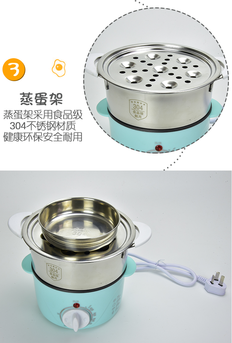 nồi lẩu mini Tim nồi trứng không chạm vào nồi omelette 304 inox hấp trứng hai lớp tự động tắt máy ăn sáng chống khô - Nồi trứng lẩu mini