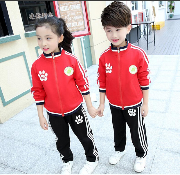 New 2021 Kindergarten Garden clothes Primary school uniforms Children suit splicing sports Long sleeves Performance Wear Manufacturer Value Pin