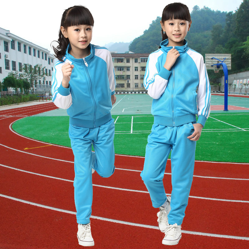 Kindergarten uniforms 2023 primary and secondary school uniforms spring, autumn and winter color contrast stitching long-sleeved suit group performance clothing