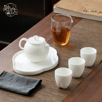 Small set of kung fu tea set set home office tea cup teapot dry bubble plate simple ceramic tea